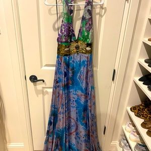 Embellished Silk Gown - Size 4